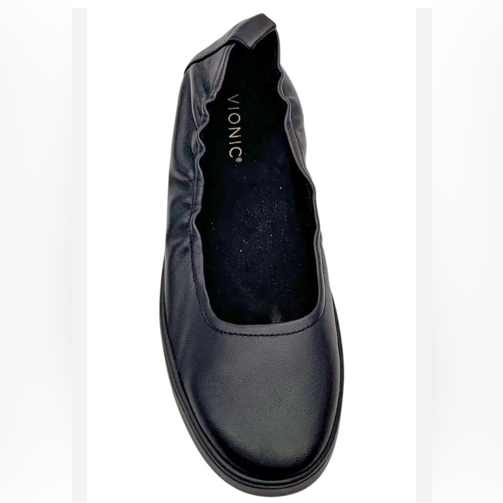New Vionic Uptown Ballet Flats Black Women's Slip-On Shoes 6.5